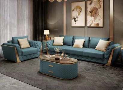 Sofa set 3+2+1 Seater Living landscape Sofa Couch Upholstery Sofas Suite Leather
